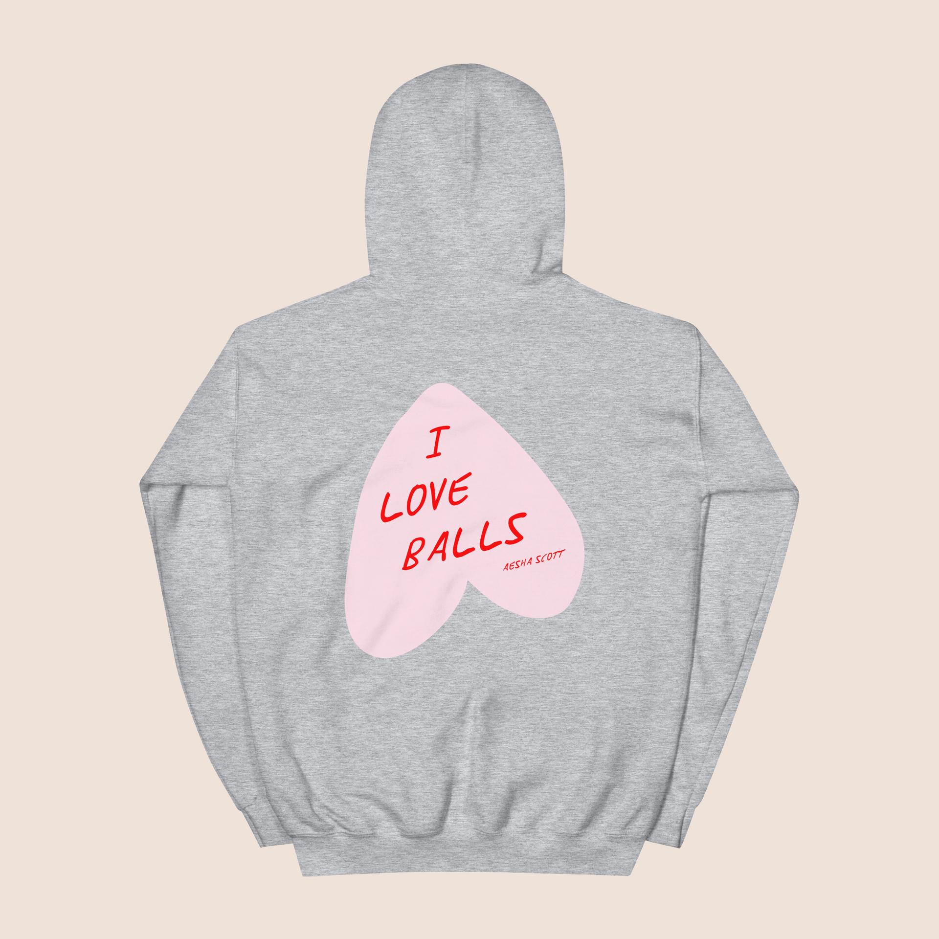 Aesha's Merch | I Love BALLS - Heart Hoodie – Aesha´s Merchandise