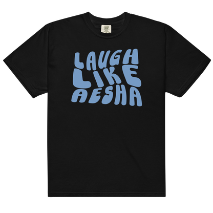 Laugh Like Aesha Blue Twist Tee